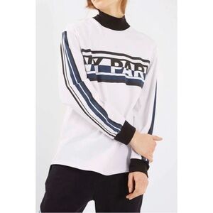 NEW IVY PARK Broken Logo Long Sleeve Mockneck Top
